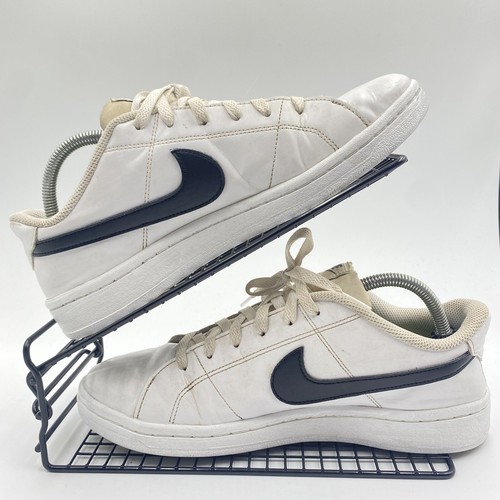 Nike Court Royale 2 Blanco Negro Entrenadores Talla UK 8 Lthr Hombres Gimnasio DH3160-101 - Imagen 2 de 8