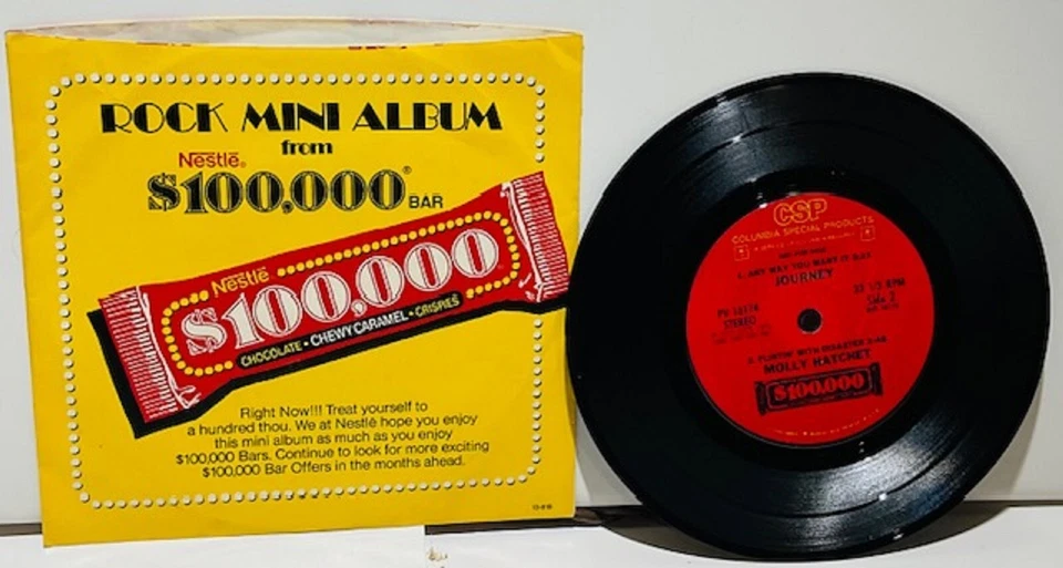 CHEAP TRICK, REO,Journey,Molly Hatchet Promo for Nestle's bar 7" LP 1981 CBS EP - Image 2 of 2