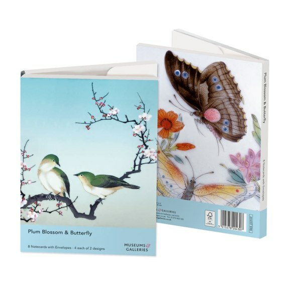Museums & Galleries Plum Blossom & Butterfly Rectangle Notecards Wallet