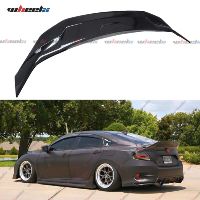 WheelX Gloss Black Highkick Duckbill Trunk Spoiler – 2016-2021 Honda Civic Sedan (Not Si/Coupe)