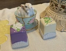Cracker Barrel Tea Party S&P Get (3) Sets :  Petite Fours, Cupcake, Macaroons.