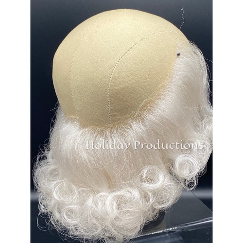 Deluxe Professional Santa Claus Ventilated Synthetic Beard & Mustache Set NEW - Picture 6 of 8