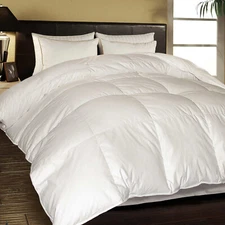 HOTEL GRAND FULL/QUEEN SIZE WHITE GOOSE FEATHER AND DOWN COMFORTER NIP