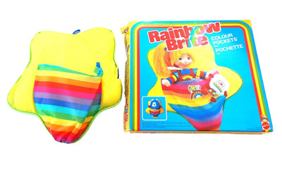 Rainbow Brite FARBTASCHEN BETT für 12 Zoll Plüschpuppen Vintage 1983 Mattel Spielzeug