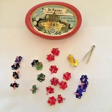 St. Peter Nacht Lichte G.A. Glafey Numberg - Made in Germany Flame Floats-Used