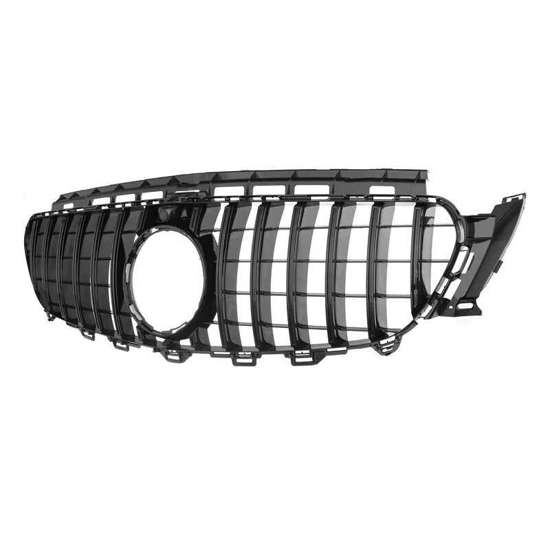 For Mercedes Benz W213 E300 E43 2016-2020 Glossy Black GT R Front Bumper Grille - Imagem 3 de 4
