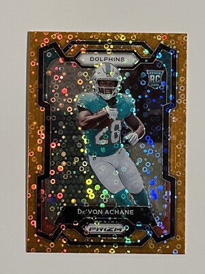 Devon Achane 2023 NFL Panini Prizm Orange Disco RC #365 Dolphins Mint