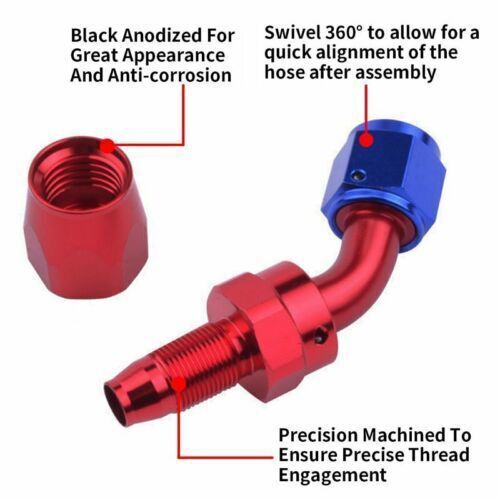AN6 -6AN AN-6 3/8 Fitting Stainless Steel Braided Oil Fuel Hose Line 20FT Kit