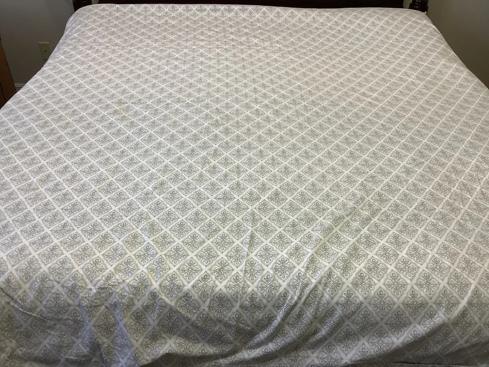 Garnet Hill Gray Flannel Duvet Cover King - Image 2 of 4