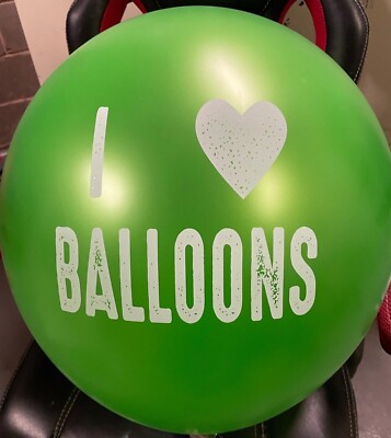 I LOVE BALLOONS GIANT LATEX 24'' INCH BIG BALLOON LOONER LOONERS B2P S2P BALLON
