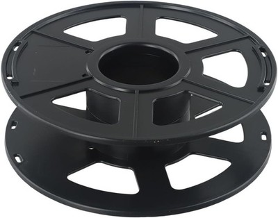 Set 5x leere Kunststoff Filament Rollen in schwarz