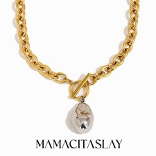 316L Stainless Steel Irregular Pendant Necklace Bracelet Earring Set Waterproof