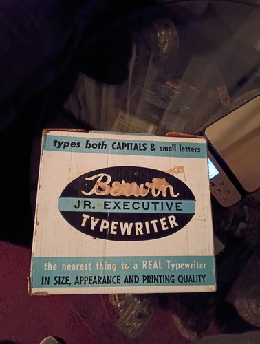 1940’s VTG BERWIN JR. EXECUTIVE GREEN TYPEWRITER TIN LITHO TOY,ORIGINAL BOX RARE - Picture 6 of 6