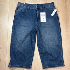 Gloria Vanderbilt Amanda Skimmer Blue Jeans Rome Wash 14P Slimming Capri NWT