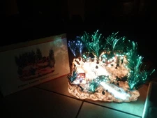 Fiber Optic Village Christmas Holiday Decor w/ Box 12"