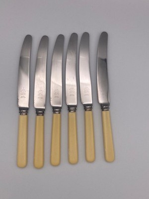 BUTTER-/DESSERTMESSER 6ER SET JAMES RYALS & CO FIRTH EDELSTAHL 