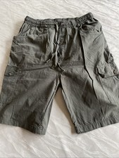 Shorts kurze Hose Gr. M Oliv Grün  Herren Taschen Bermuda Cargo Baumwolle