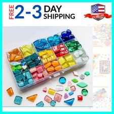 350pcs 450g Mosaic Tiles for Crafts Mixed Colors and Irregular Shapes, Glass ...