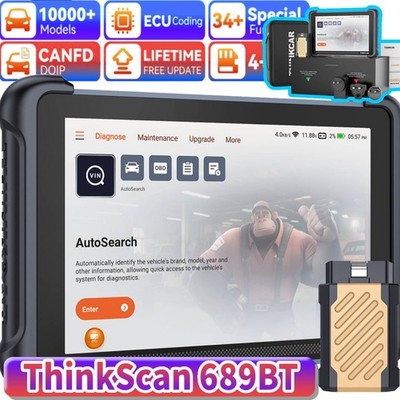  ThinkScan 689BT OBD2 Scanner Key Program Full System Car Diagnostic Scan Tool