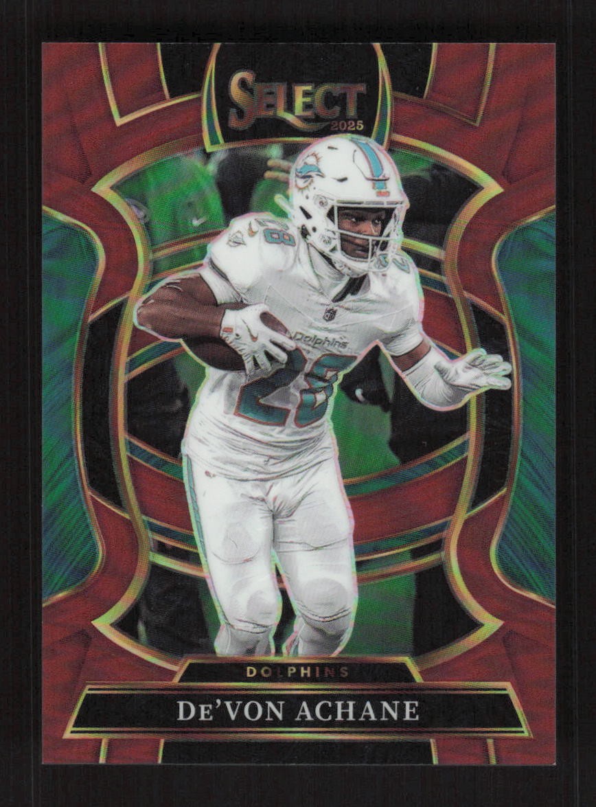 De'Von Achane 2025 Panini Select Maroon Prizm #/149 #81