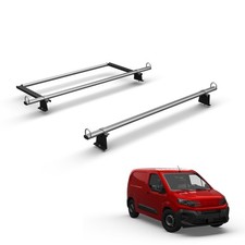 Vauxhall Combo Roof Rack for 2018+ Vans 2x Heavy Duty Roof Bars & Ladder Roller