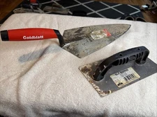 GOLDBLATT INDUSTRIES 11x5-1/2 Brick Trowel #G06973 & A QLT NOTCHED TROWEL 9x4”