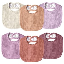 Muslin Baby Bibs Unisex Cotton Drool Adjustable Newborn Teething