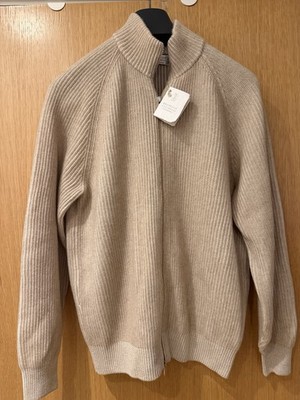 Neu & Original! Brunello Cucinelli Herren Strickjacke mit Reißverschluss Kaschmir UVP 3.150,00   L