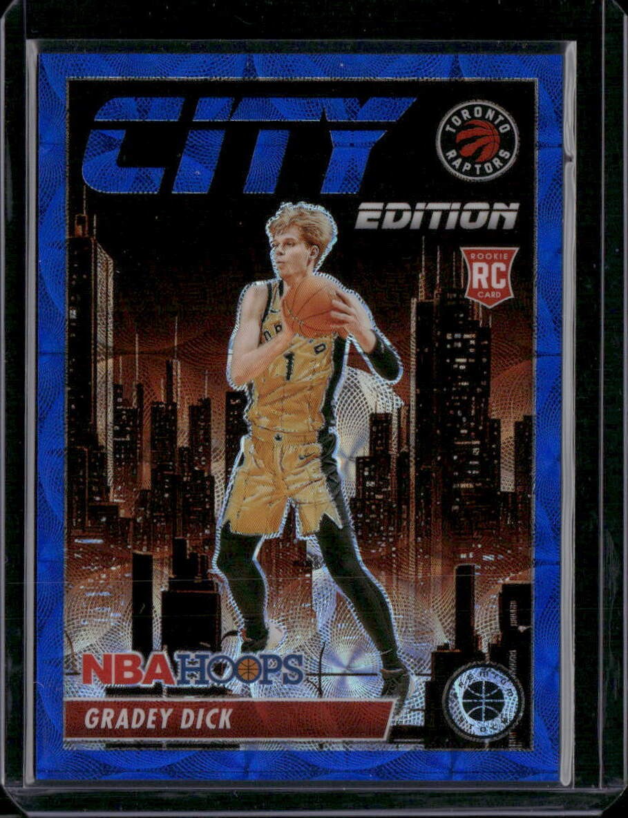 2023-24 Hoops Premium Stock # Gradey Dick City Edition Premium Blue Prizm #/25