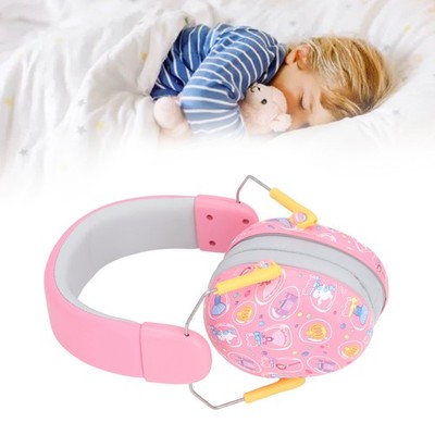 Pink Infant Hearing Protec-tion Earmuff Double Imitation Leather Lining Baby Noi