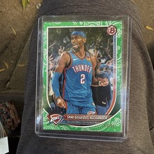 2025-2026 Shai Gilgeous Alexander Bowman Chrome #106 Green Pattern Border 12/99