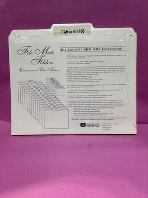 Creative Memories File Mate Folders 13 Folders Blank Center Tab #611166