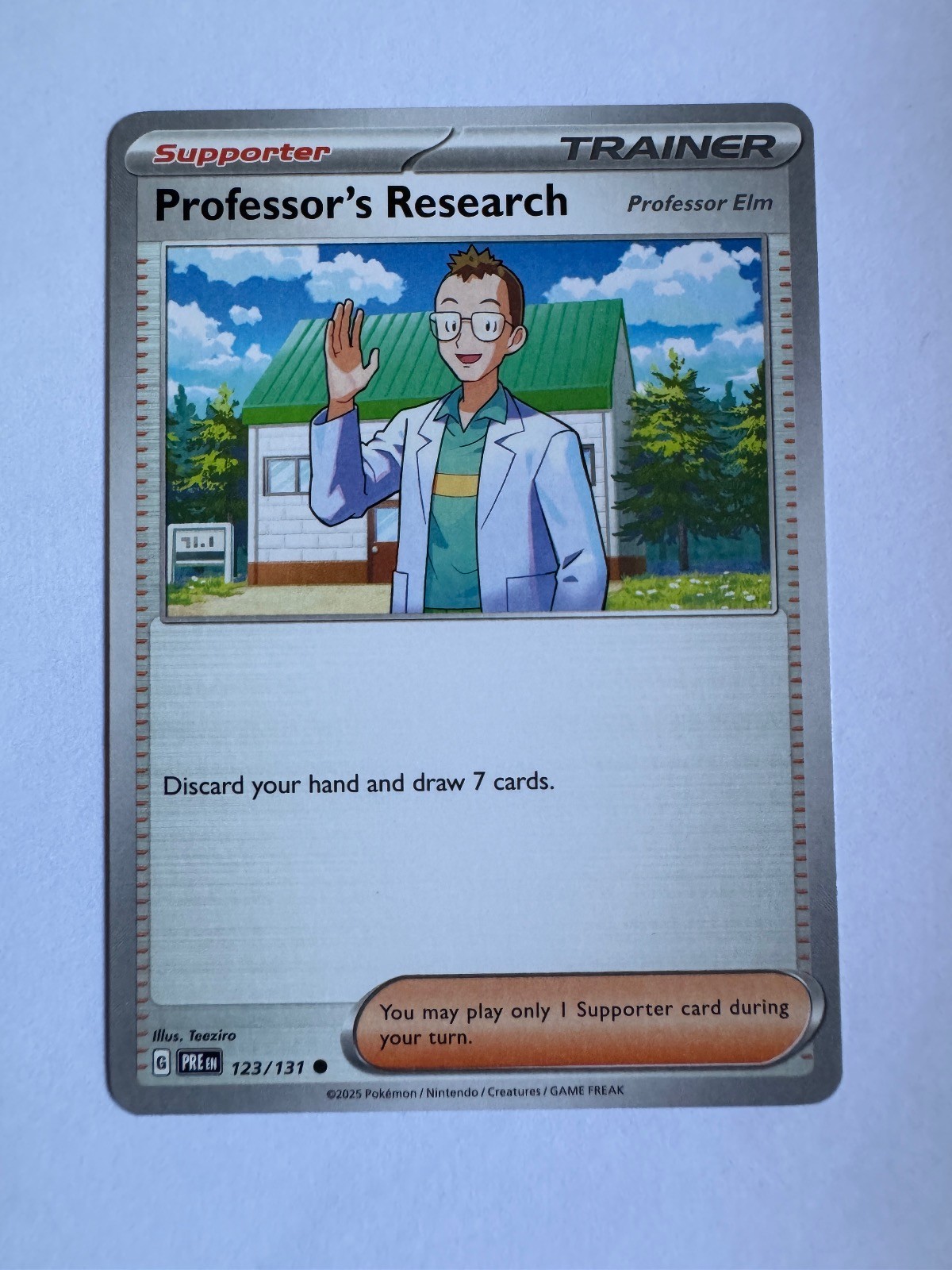 Professor's Research [Professor Elm] 123/131 Prismatic Evolutions Pokemon NM