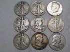 9 ($4.50 Face) 90% Silver Half Dollars Junk/Constitutional. #24 w — photo 4