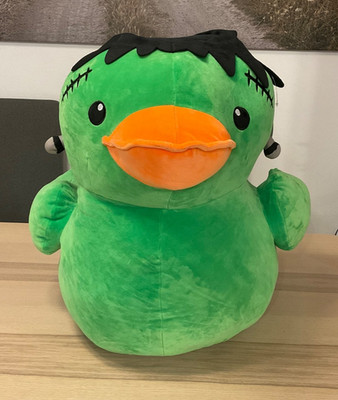 Huge 21x 24  Plush Rubber Duckie Frankenstein Duck Quackerz Large Stuffed Animal