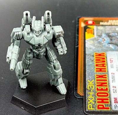Battletech Phoenix Hawk Mech Miniature with Alpha Strike Cards Catalyst CGL