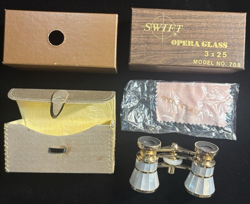 Swift Duchess Opera Glasses Binoculars Japan Mother of Pearl 3x25 Model No. 708