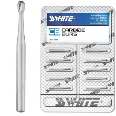 SS White 13040 FG Friction Grip #4P Pear Shaped Carbide Burs 100/Pk