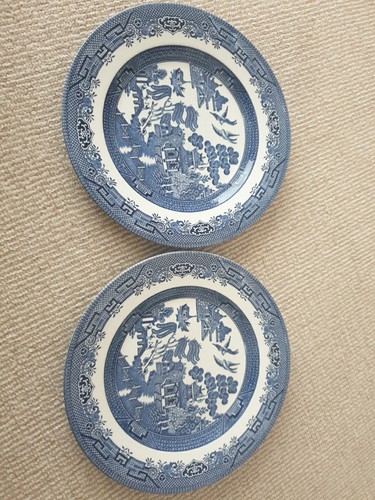 Churchill Staffordshire Blue Willow Dinner Plate - Picture 1 of 3