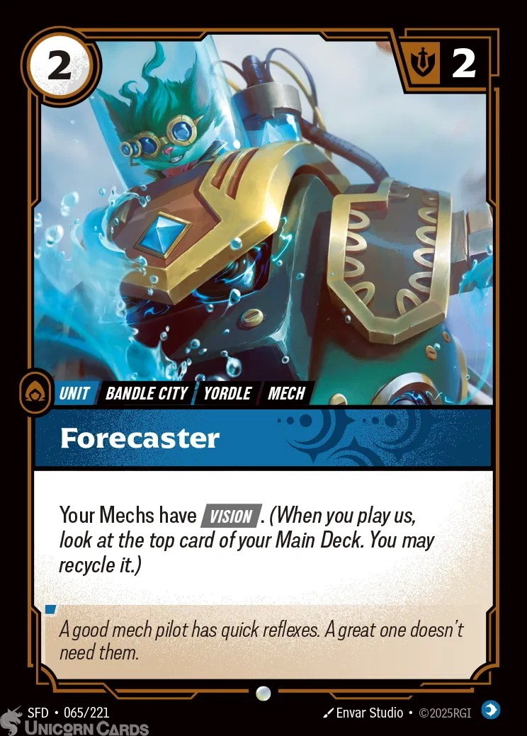 065/221 Forecaster : Common Foil Riftbound TCG Card : Spiritforged