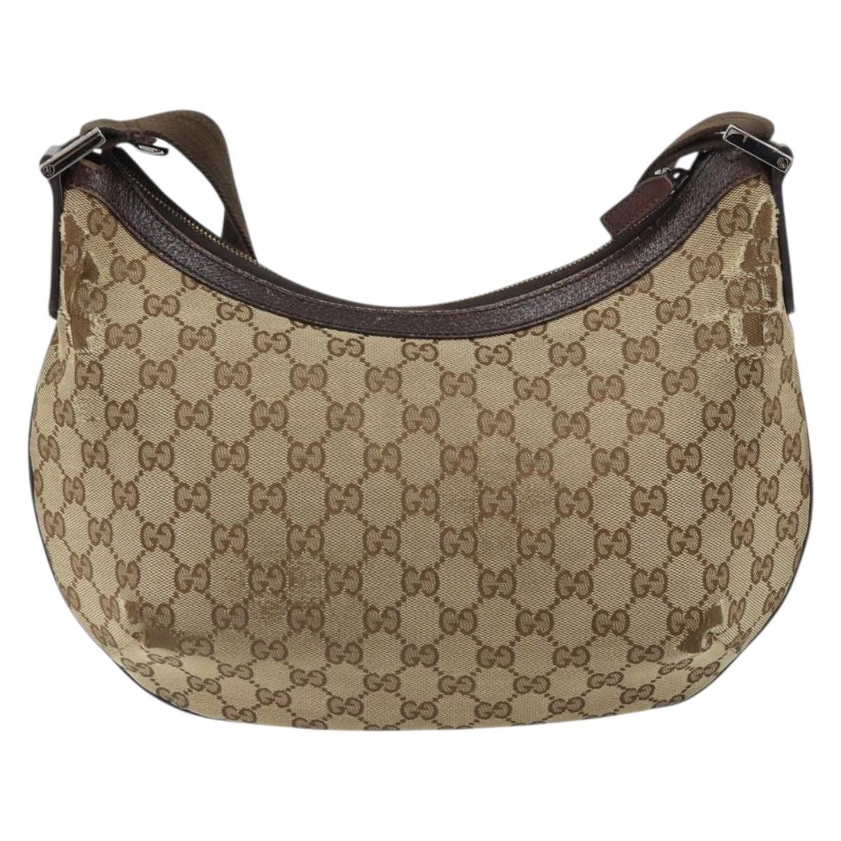 GUCCI GG Canvas Shoulder Bag Beige Gold 181092 Auth SW2067 | eBay