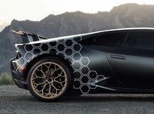 Honeycomb Pattern Waistline Modified Car Body Sticker Universal Trim 90 10cm
