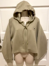 New Beige Adidas by Stella McCartney True Casual Cropped Hoodie, Size M.