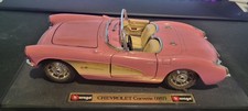 Burago 124 Scale Die Cast 1957 Pink Chevrolet Corvette Chevy Burago 124 Scale Die Cast 1957 Pink Chevrolet Corvette Chevy