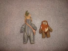 Star Wars, Kenner Teebo + Wicket Figures, Original 1984, ROTJ, Ewok, Accessories