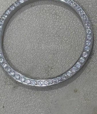 Silver Replacement Diamond Bezel For Rolex Datejust Day-Date 36mm 1803