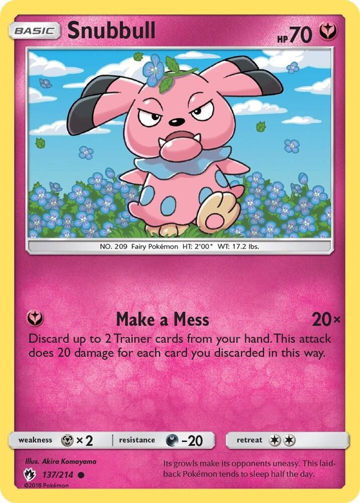 Snubbull 137/214 SM - Lost Thunder Pokémon TCG
