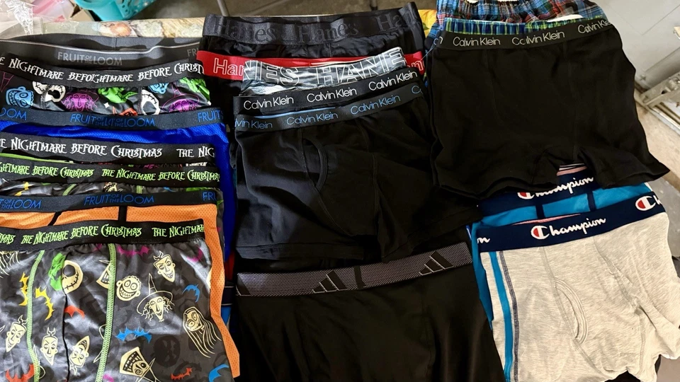 "Paquete de ropa interior surtida para hombres y niños - ¡20 estilos y tallas aleatorias!" Foto 3 de 3