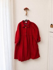Vintage 90s Loo N  San Francisco Red Corduroy Dress   Girls Large