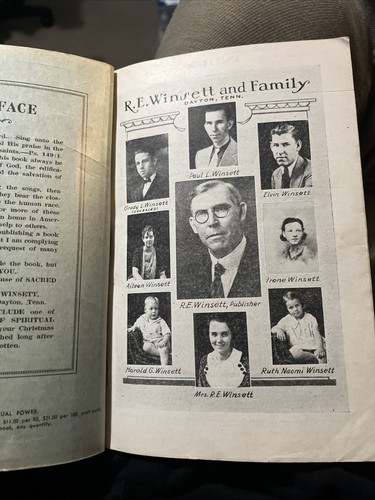Rare Antique 1936 Songs of Spiritual Power R.E. Winsett Dayton Tennessee. - Picture 3 of 4